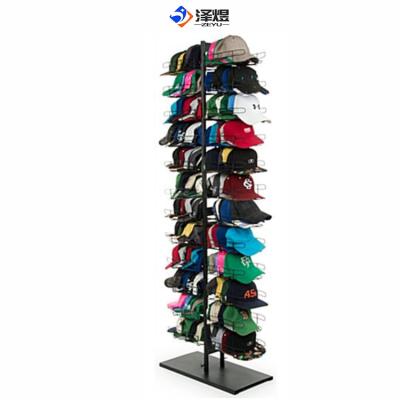 China Display Hat Cap Hat Display Rack, Floorstanding, 24 Pockets - Black for sale