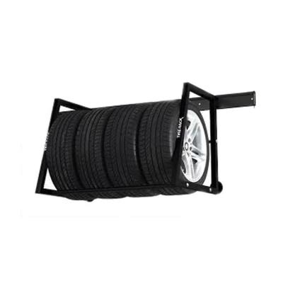 China Custom Powder-Coating Corrosion Protection Metal Car Tire Hanging Rack For Repair Shop for sale