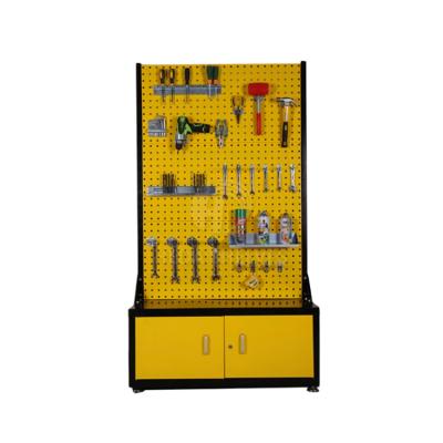 China Peg Rack Accessory Hanging Auto Iron Floor Shop Fixture Car Fixing Tool Shop Hardware Metal Pegboard Retail Display Rack for sale