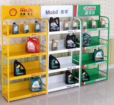 China New Design Eco-friendly Pop Metal Oil Gas Station Retail Store Display Rack for sale