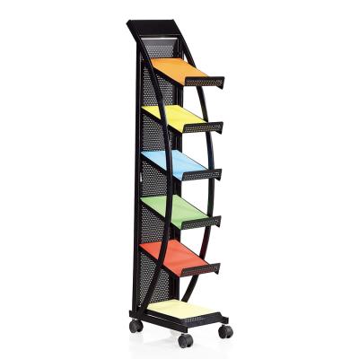 China High Quality Supermarket/Retail Store/Shop Display Stand Floor Stand Magazine Rack Floating Metal Racks Multi-Layer Newspaper Advertising Book Shelves for sale