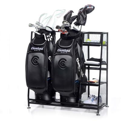 China Iron High Quality Leather Golf Bag Storage Rack Scooter Bag Holder for sale