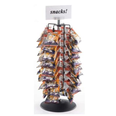 China POS Clipper Snack Rack / Floor Worktop Display Rack With 36 Clamps for sale