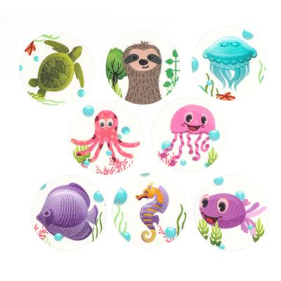 China Cute Anti Slip Patch Cartoon Pattern PEVA Waterproof 3D Strong Adhesive Bathtub Stickers for sale