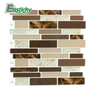 China Modern easy diy waterproof backsplash 3d skin and stick backsplash mosaic subway brick backsplash skin and stick for sale