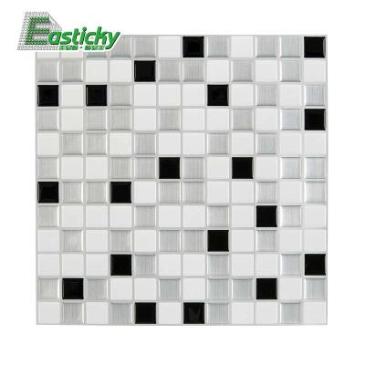 China Removable Traditional Chinese 3D Wall Sticker Mosaic Tile Fire Proof Kitchen Backsplash Tiles Self Adhesive Peel and Stick Wall Tiles for sale