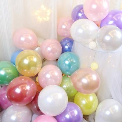 China Shiny Decoration Macaron Chrome Shine Latex Balloon Double Layers Party Decorations for sale