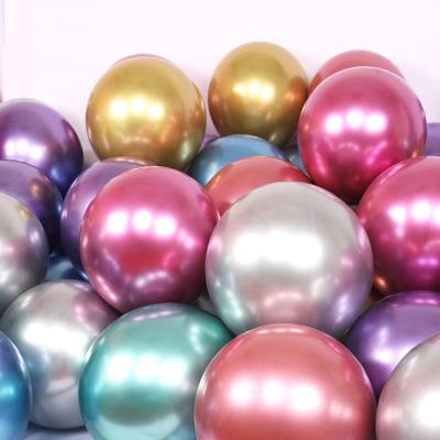 China 10/12 Inch China Wholesale Brithday /WeedingParty Decor/Gifts Balloons Helium Round Balloon Metallic Balloon for sale