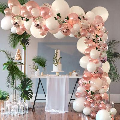 China Hot Arch Natural Color Air Balloon Decor Event Balloon Kit Rose Gold Diy Balloon Garland for sale