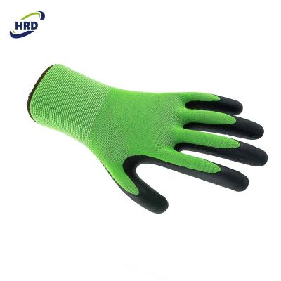 China Miro Foam Nitrile Coated Nylon Soft And Felxible Point Comfortable Farm Garden Work Gloves for sale