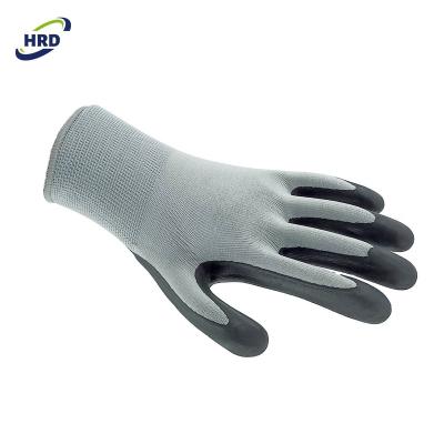 China Soft and felxible new design micro foam nitrile dipped palm grip top garden work knurling gloves for sale