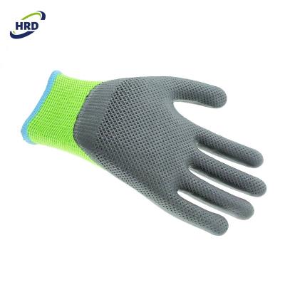 China New popular soft foam and felxible micro nitrile coated palm style garden work knurling gloves for sale