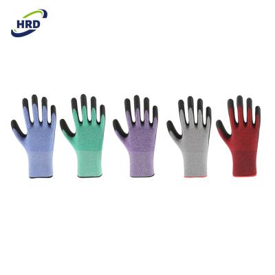 China Miro Foam Nitrile Coated Flexible Soft and Felxible Professional Safety Manufacturer Work Gardening Gloves for sale