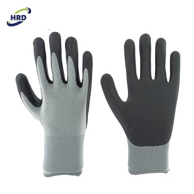 China Soft and felxible new design micro foam nitrile dipped palm grip upper knurling tiler Work Gloves for sale