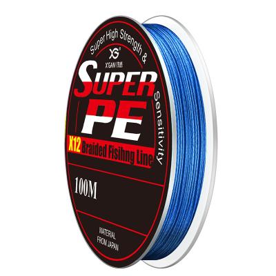 China 100M X-GAN SUPER X12 PE Sink Tip Float Locator BRAIDED FISHING LINE HIGH QUALITY PE BRAIDED for sale