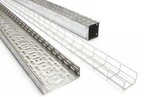 China Professional Electro-Galvanized Ladder Type Cable Tray with Hole Width 100mm 1200mm for sale