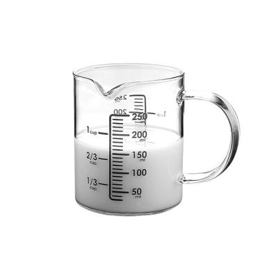 China Wholesale 350ml Measuring Cups High Borosilicate Glass Viable Thick Glass Cup For Kitchen Use for sale