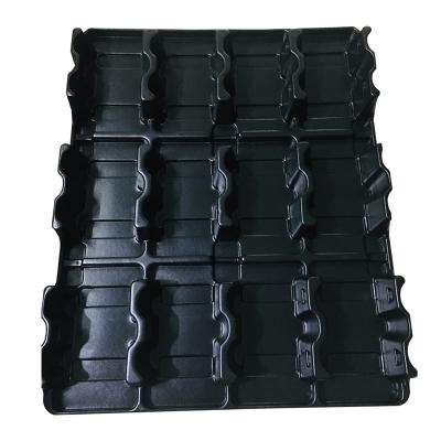 China Eco-friendly HDPE Vacuum Forming Plastic Black Cell Tray For Power Battery New Energy Lithium Battery Cell Tray for sale