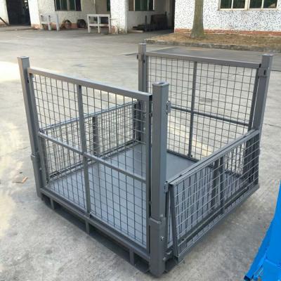 China Heavy Duty Collapsible Collapsible Stackable Steel Mesh Stillages Cage For Storage for sale