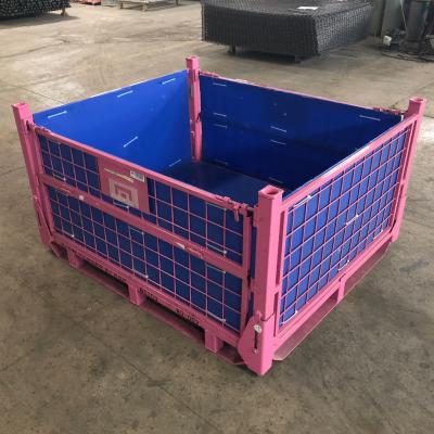 China 2021 New Products Foldable Customized Heavy Duty Foldable Wire Mesh Pallet Container With Hollow Board for sale