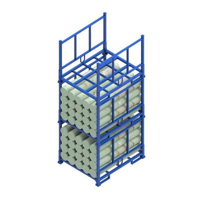 China Corrosion Protection Powder Coating Stacking Cloth Rack Folding Stillage Cage Pallet For Storage for sale