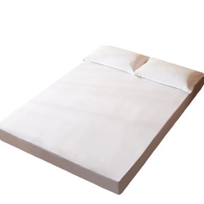 China Plain Single Cotton Solid Color 100% Waterproof Fitted Sheet Bedspread for sale