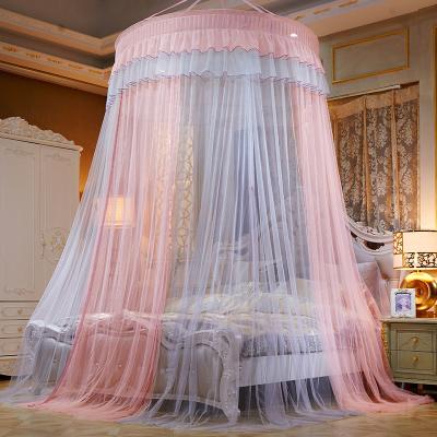 China Insecticide Treated Europe Style 1.5m Romantic Round Lid Custom Umbrella Adult Size Treated Hanging Luxury Mosquito Net for sale