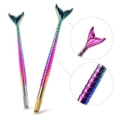 China Double Permanent Semi Permanent Tattoo Pen Microblading Pen Manual Microblading Makeup Eyebrow Tattoo Tool for sale