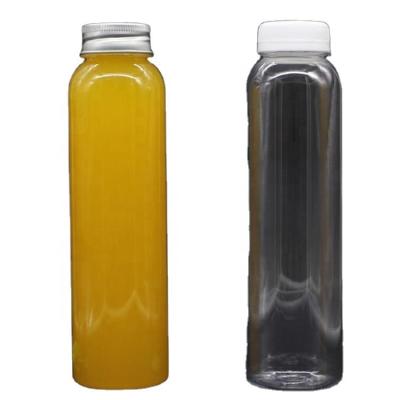 China Water Bottles 350ml Beverage Food Grade Plastic Round PET Juice Bottle Plastic PET Juice Bottle for sale