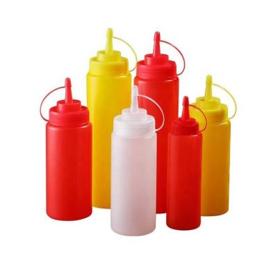 China High Quality Plastic Milk Squeeze Bottle Ketchup Bottle Salad Dressing Sauce Bottle for sale