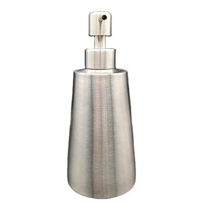 China Personal Care 350ml Starred Hotel 304 Stainless Steel Metal Shampoo Shower Hand Sanitizer Dispenser Bottle for sale