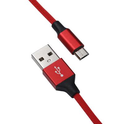 China Customized Logo Length Durable Quality Nylon Braid Micro USB Cable 1m USB To USB Charging Cable for sale