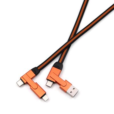 China For USBA+USB Type C Top Ranging Colorful Data Transfer Cable For Android Phone 6 In 1 Data PD Charging Cable for sale