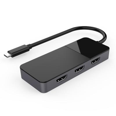 China 3xHDMI2.0 Multiport Video Output USB-C Shell USB-C (DP1.4 Alt Mode) USB-C Shell USB 3.0 Type-C Hub for sale