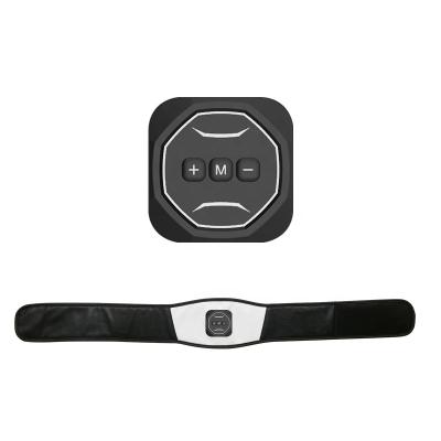 China Hot Selling Rechargeable Leather Ten Vibrating PU EMS Heating Electric Abdominal Massager Belt for sale