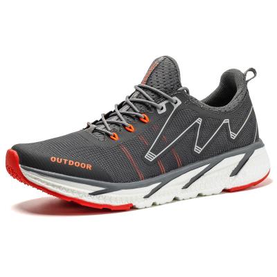 China Thick-soled elastic shock absorption trail running shoes EVA outdoor sports shoes Couples and marathon wear-resistant for sale