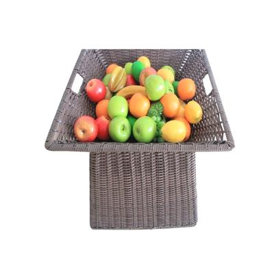 China Multi-Function Wicker Round Picnic Weave Basket Cane Weave Kitchen Woven Bread Rattan Basket for sale