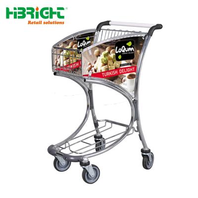 China Modern Aluminum Alloy Airport Shopping Trolley With Handle Brake for sale