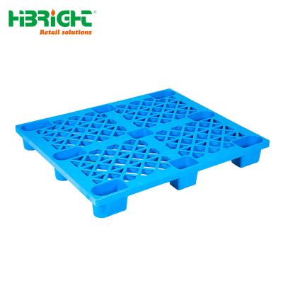 China 100% new durable HDPE single sided cheap plastic pallet for warehouse rack for sale