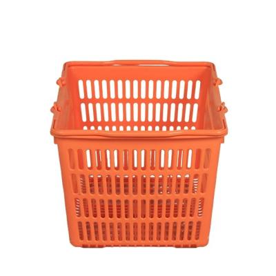 China New Morden Supermarket Logo Customized PP Plastic Shopping Basket for sale