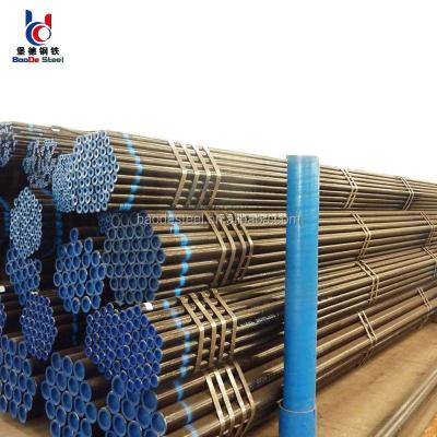 China DIN 1629 Fluid Pipe Carbon Steel ST44 Black Seamless Pipe According To DIN2448 for sale