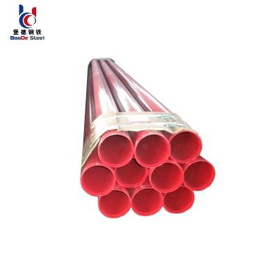 China Liquid Fire Fighting Hose ASTM A795 SCH40 Black Or Red Powder Coated Erw Ms Steel Pipe for sale