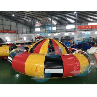 China Funny Water Sports Disco Towable Inflatable Boat Inflatable Rotating Water Toy For Water Entertainment for sale