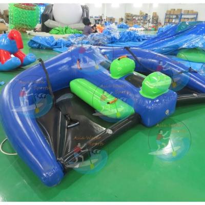 China 0.9mm PVC tarpaulin tubes banas inflatable mantaray towable flying inflatable boats for water play equipment for sale