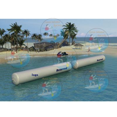 China Plato 0.9mm PVC tarpaulin price good floating inflatable buoys, hot sale inflatable pillar buoy float tube for water park for sale