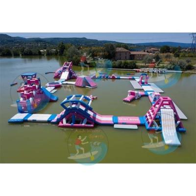 China Vinyl Waterpark Myrtle Beach Aqua Park Inflatable Wake Island for sale