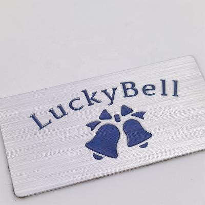 China Customized Waterproof Private Logo Aluminum Sticker Label Metal Waterproof Strong Adhesive Nameplate for sale