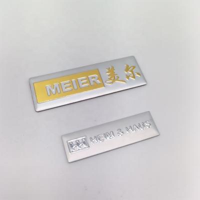 China Waterproof Custom Metal Sticker Aluminum Label , Aluminum Logo Label for sale