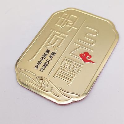 China Waterproof metal logo embossed letter matte metal label logo sticker label for perfume logo label for sale