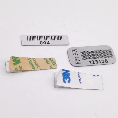 China Waterproof Custom Anodized Aluminum Barcode Metal Nameplate Barcode Label for sale